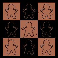 Checkered Gingerbread Man Retro City Backpack