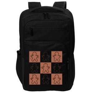 Checkered Gingerbread Man Retro Impact Tech Backpack