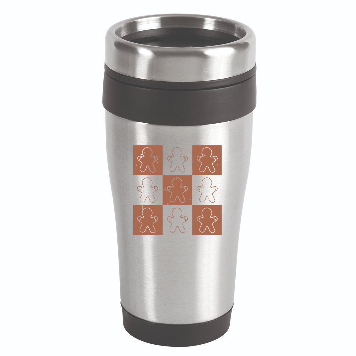 Checkered Gingerbread Man Retro 16oz Travel Tumbler