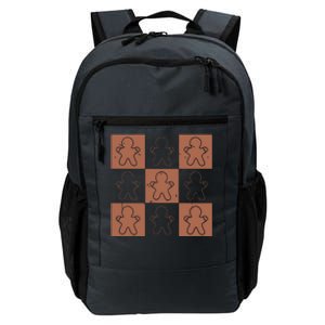 Checkered Gingerbread Man Retro Daily Commute Backpack