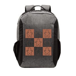 Checkered Gingerbread Man Retro Vector Backpack