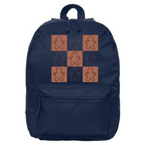 Checkered Gingerbread Man Retro 16 in Basic Backpack