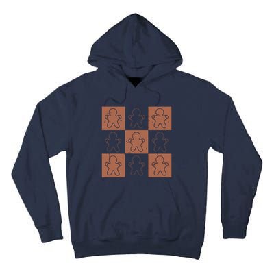 Checkered Gingerbread Man Retro Tall Hoodie