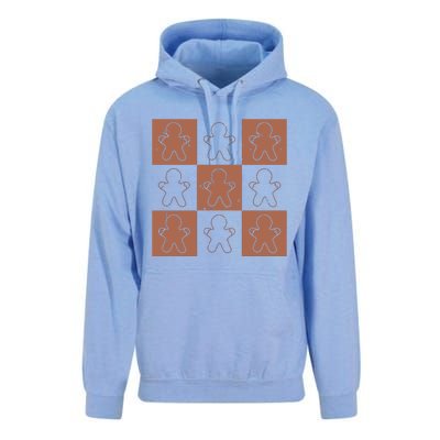 Checkered Gingerbread Man Retro Unisex Surf Hoodie