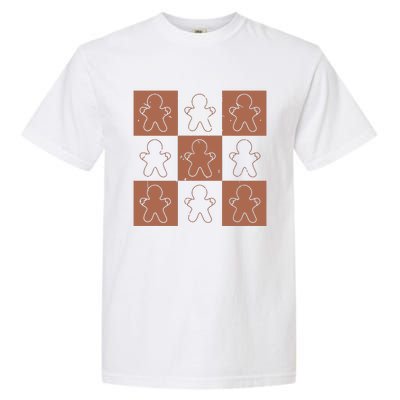 Checkered Gingerbread Man Retro Garment-Dyed Heavyweight T-Shirt