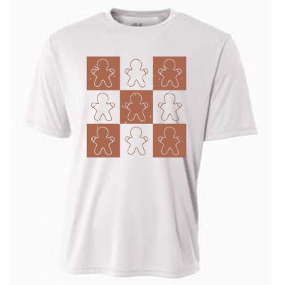 Checkered Gingerbread Man Retro Cooling Performance Crew T-Shirt