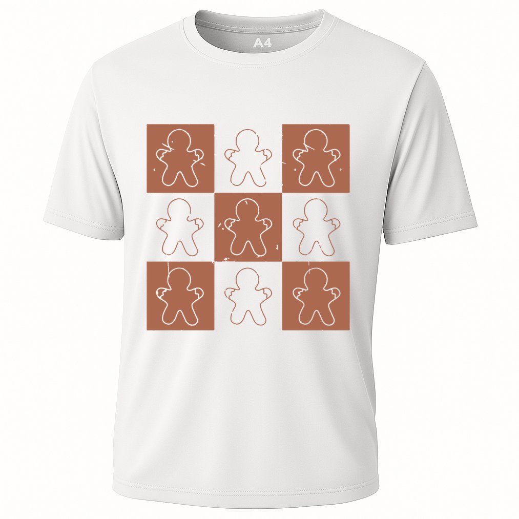 Checkered Gingerbread Man Retro Performance Shirt