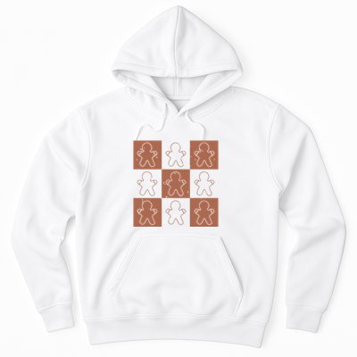 Checkered Gingerbread Man Retro Hoodie