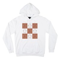 Checkered Gingerbread Man Retro Hoodie