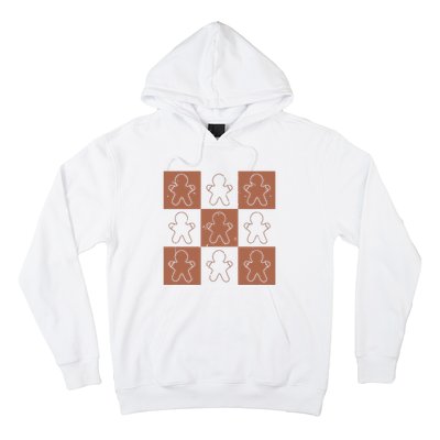 Checkered Gingerbread Man Retro Hoodie