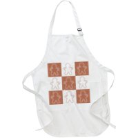 Checkered Gingerbread Man Retro Apron