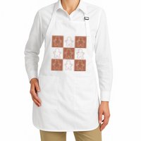Checkered Gingerbread Man Retro Apron