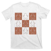 Checkered Gingerbread Man Retro T-Shirt