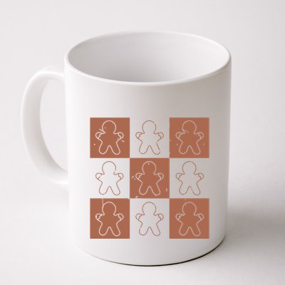 Checkered Gingerbread Man Retro Mug