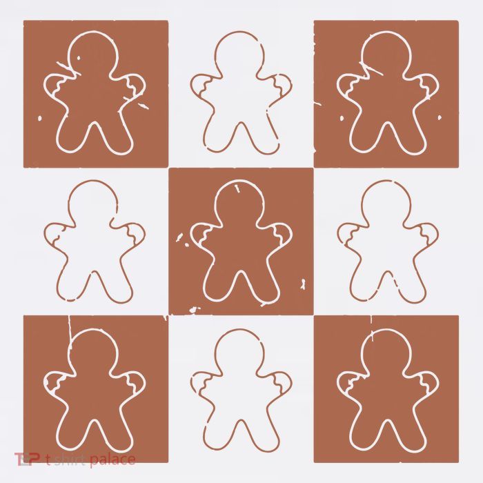 Checkered Gingerbread Man Retro 11oz C Handle Ceramic Mug