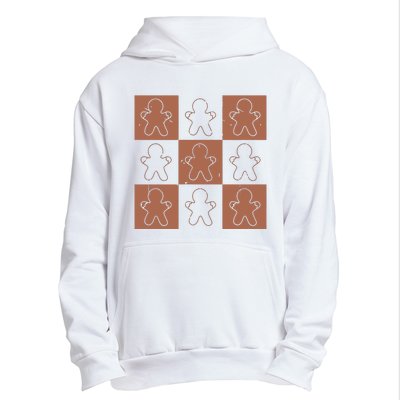 Checkered Gingerbread Man Retro Urban Pullover Hoodie