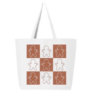 Checkered Gingerbread Man Retro 25L Jumbo Tote