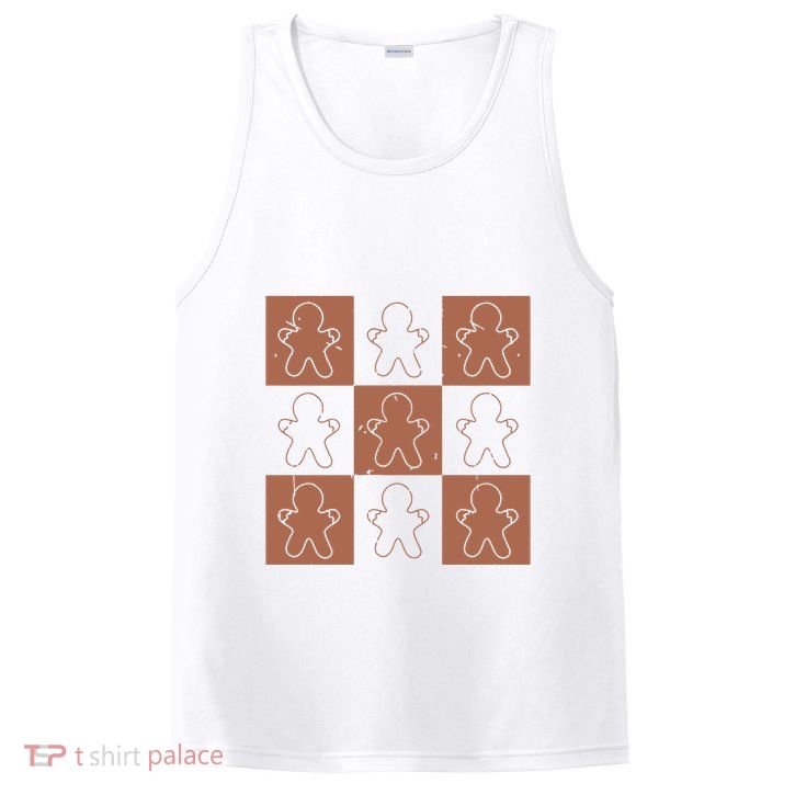Checkered Gingerbread Man Retro PosiCharge Competitor Tank