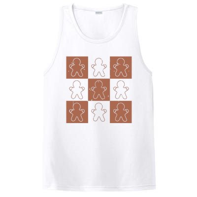 Checkered Gingerbread Man Retro PosiCharge Competitor Tank