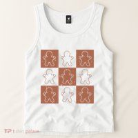 Checkered Gingerbread Man Retro Tank Top