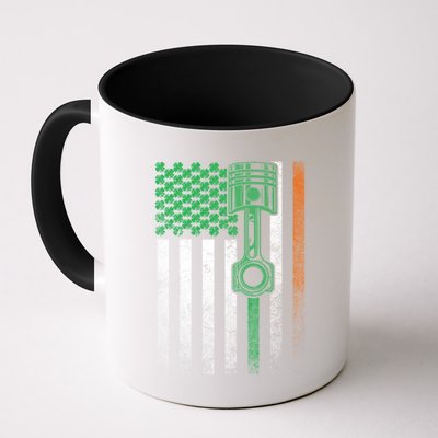 Car Guy Mechanic Gift St Patrick's Day Irish American Flag Cute Gift Mug