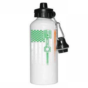 Car Guy Mechanic Gift St Patrick's Day Irish American Flag Cute Gift Aluminum Water Bottle