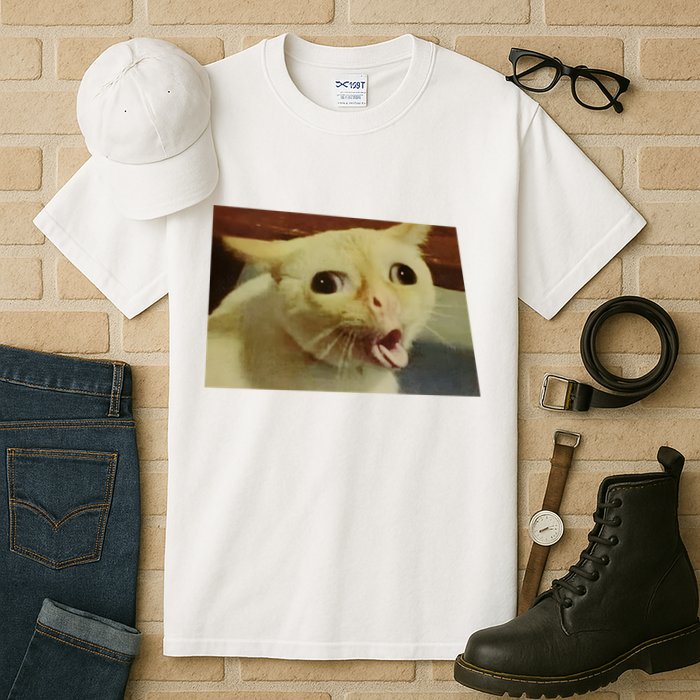 Cat Gagging Meme Tall T-Shirt