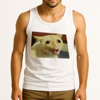 Cat Gagging Meme Tank Top