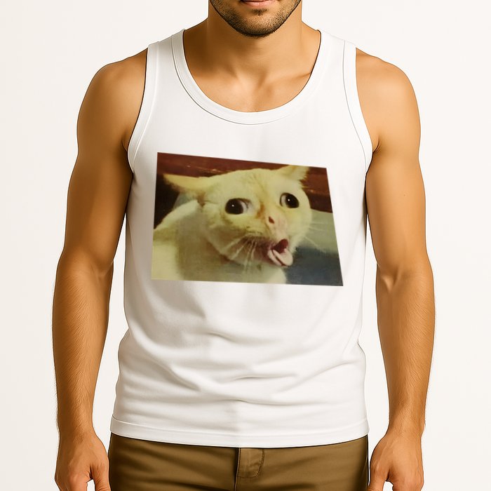 Cat Gagging Meme Tank Top