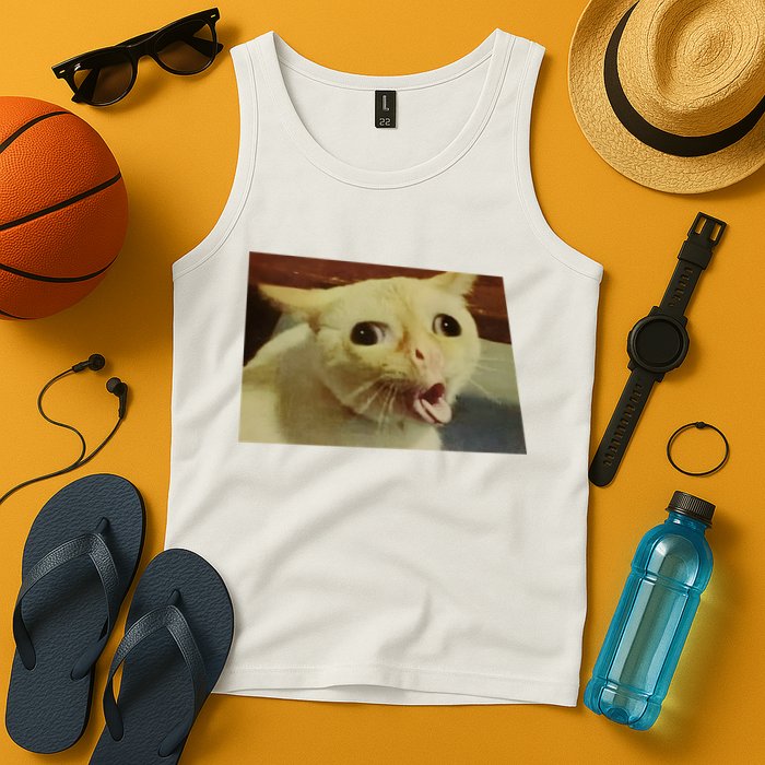 Cat Gagging Meme Tank Top
