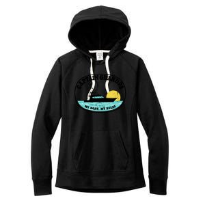 Captain Grandpa My Boat My Rules Yacht Boating Lover Retro Gift Women's Fleece Hoodie