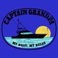 Captain Grandpa My Boat My Rules Yacht Boating Lover Retro Gift T-Shirt