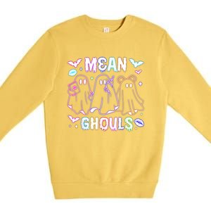 Cute Ghost Mean Ghouls Funny Halloween Costume Spooky Season Premium Crewneck Sweatshirt