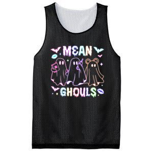 Cute Ghost Mean Ghouls Funny Halloween Costume Spooky Season Mesh Reversible Basketball Jersey Tank