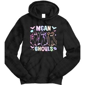 Cute Ghost Mean Ghouls Funny Halloween Costume Spooky Season Tie Dye Hoodie