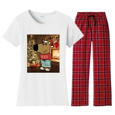 Chill Guy Meme Costume Funny Chill Guy Meme Women's Flannel Pajama Set