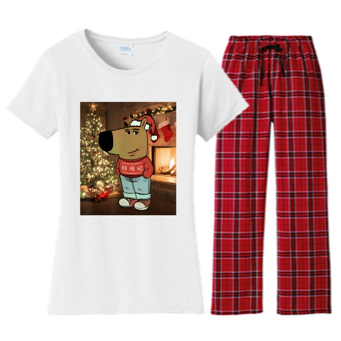 Chill Guy Meme Costume Funny Chill Guy Meme Women's Flannel Pajama Set