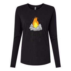 Camper Gift Master Of The Campfire Outdoor Camping Womens Cotton Relaxed Long Sleeve T-Shirt