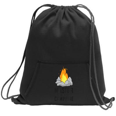 Camper Gift Master Of The Campfire Outdoor Camping Sweatshirt Cinch Pack Bag