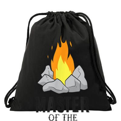 Camper Gift Master Of The Campfire Outdoor Camping Drawstring Bag