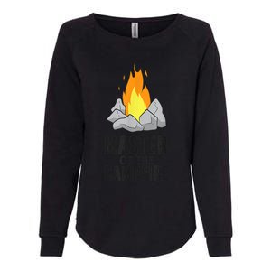 Camper Gift Master Of The Campfire Outdoor Camping Womens California Wash Sweatshirt