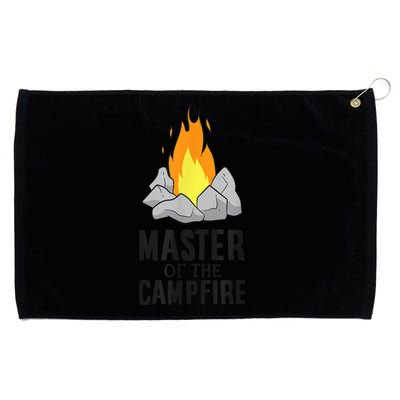 Camper Gift Master Of The Campfire Outdoor Camping Grommeted Golf Towel