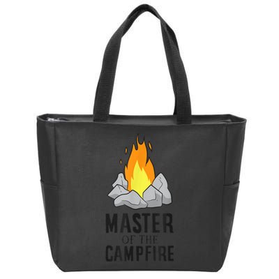 Camper Gift Master Of The Campfire Outdoor Camping Zip Tote Bag