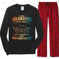 Cool Grandpa Motorcycle Design For Biker Motorbike Long Sleeve Pajama Set