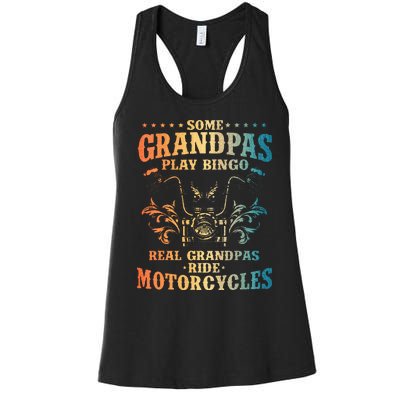 Cool Grandpa Motorcycle Design For Biker Motorbike Women's Racerback Tank