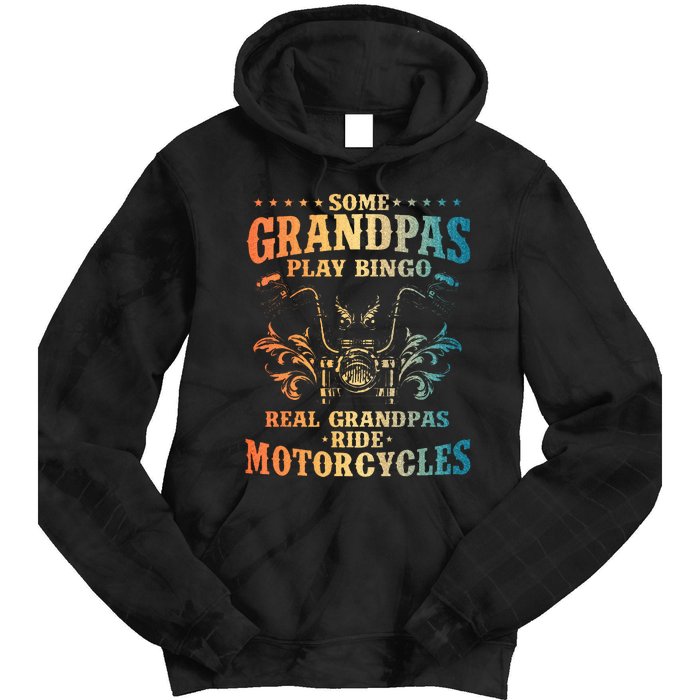 Cool Grandpa Motorcycle Design For Biker Motorbike Tie Dye Hoodie