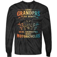 Cool Grandpa Motorcycle Design For Biker Motorbike Tie-Dye Long Sleeve Shirt