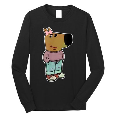 Chill Girl Meme Funny Chill Guy Meme Long Sleeve Shirt