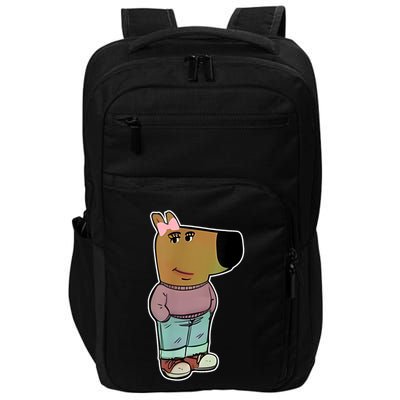 Chill Girl Meme Funny Chill Guy Meme Impact Tech Backpack