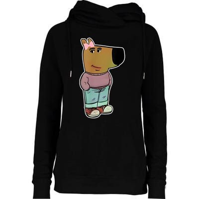 Chill Girl Meme Funny Chill Guy Meme Womens Funnel Neck Pullover Hood